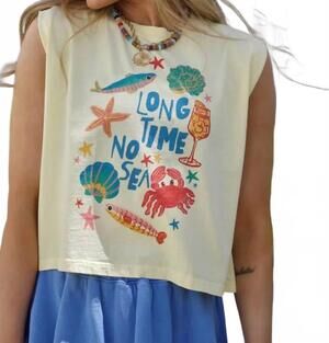 NEW POPPY & PINE women's long time tank top in yellow